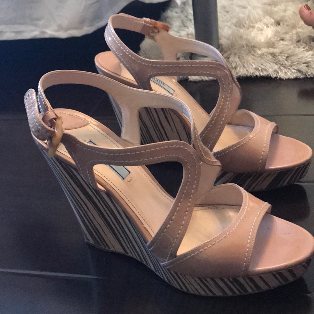 Beautiful nude Prada wedges